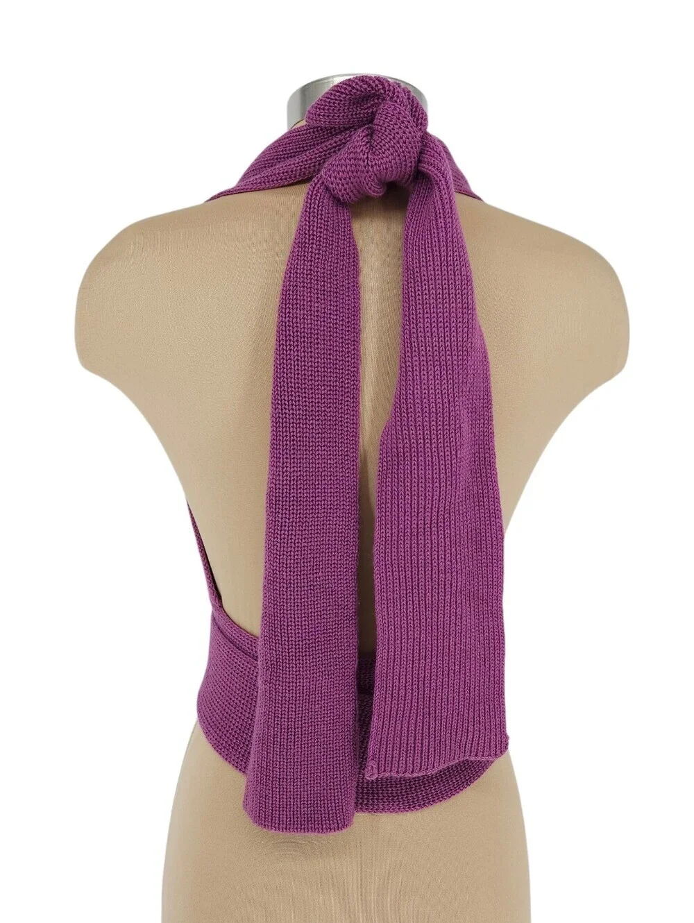 Free People Beach Orchid Convertible Sweater Halter Tank Purple Backless Medium
